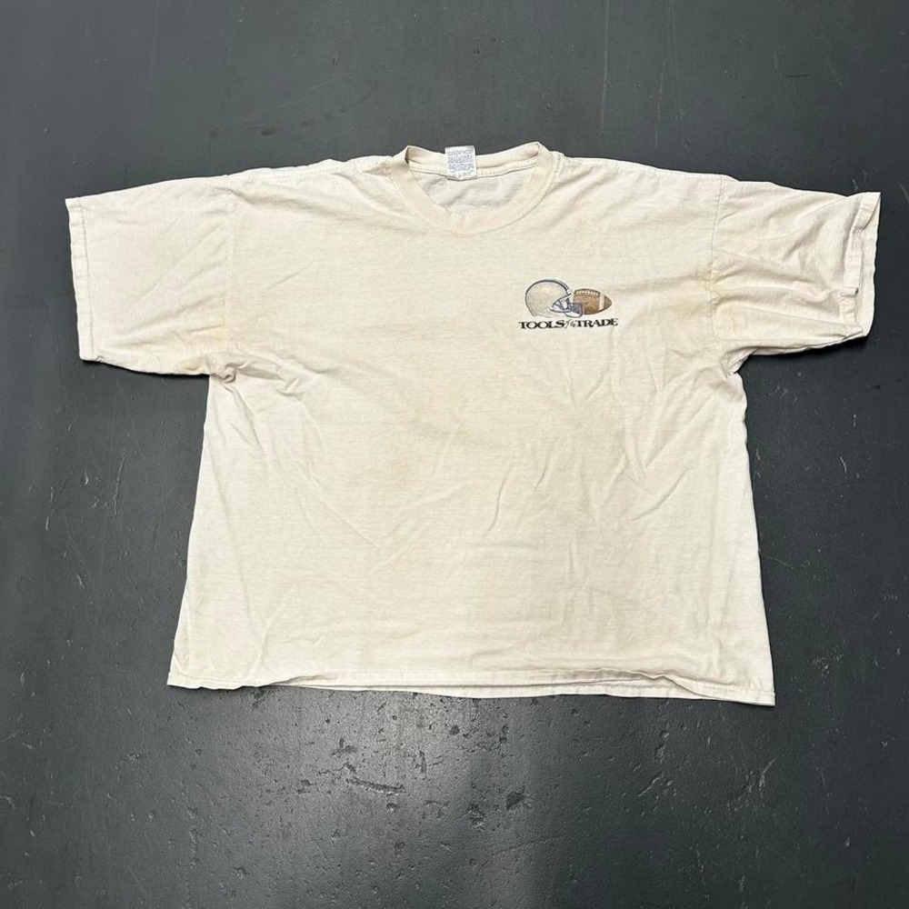 Vintage 90s football "tools of the trade" essential double sided Tshirt - Picture 2 of 6